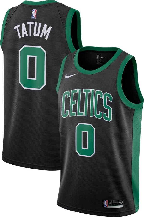 Nike Men's Boston Celtics Jayson Tatum #0 Black Dri-FIT Statement Swingman Jersey