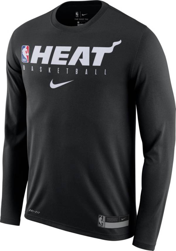 Nike Men's Miami Heat Dri-FIT Practice Long Sleeve Shirt ...