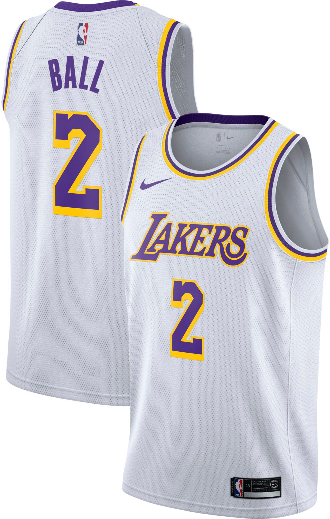 lonzo ball white jersey