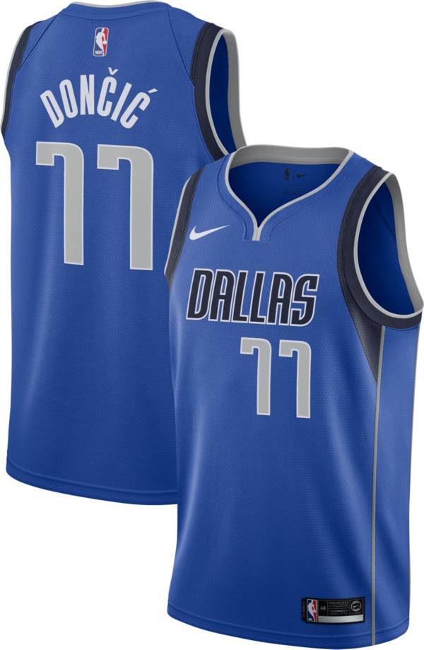 Nike Men's Dallas Mavericks Luka Doncic #77 Royal Dri-FIT Swingman