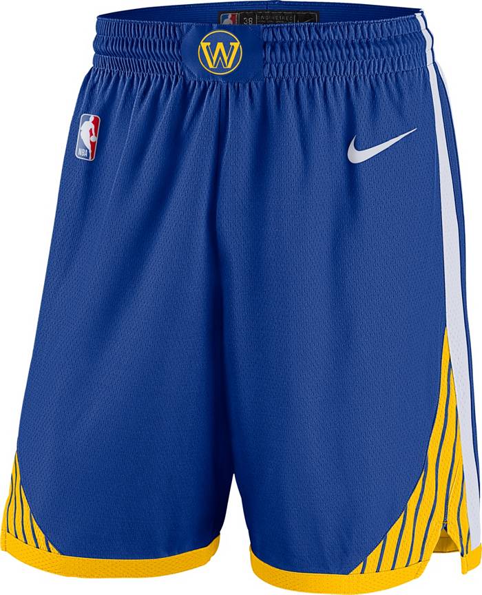 Nike Golden State Warriors Hoodie Shirt Men's Large L Blue Warm Up Short  Sleeve