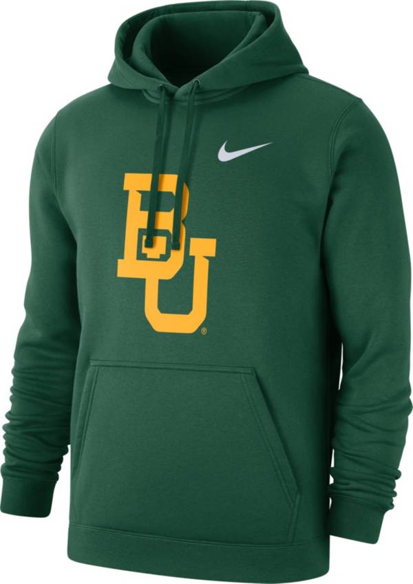 Nike Men's Baylor Bears Green Club Fleece Pullover Hoodie