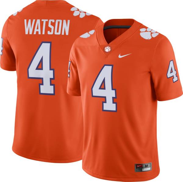 Nike Men's Deshaun Watson Clemson Tigers #4 Orange Dri-FIT Game Football Jersey product image