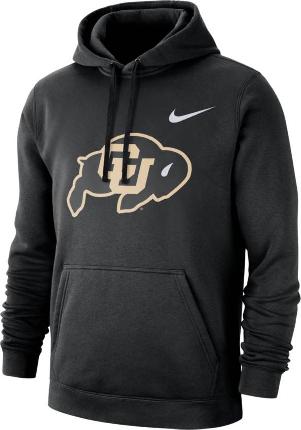 Nike Men's Colorado Buffaloes Club Fleece Pullover Black Hoodie