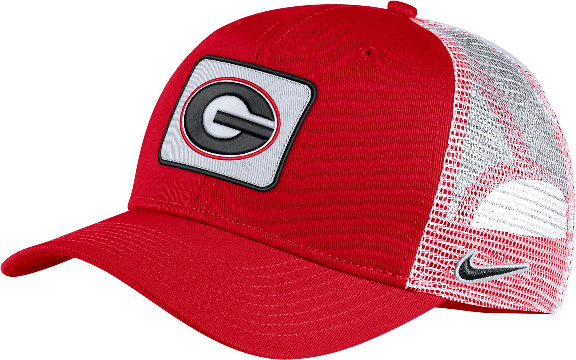 all red trucker hat