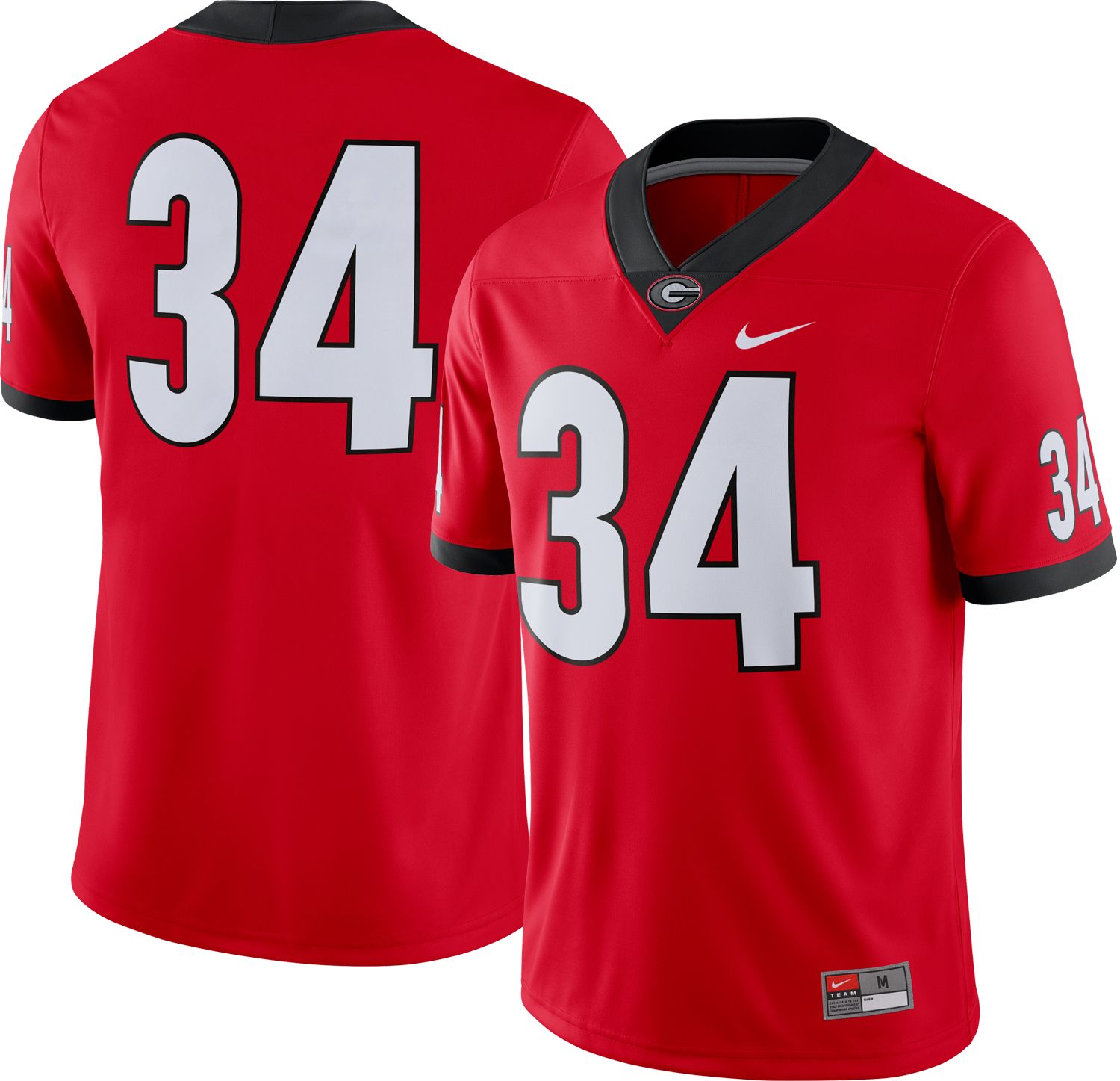 Nike Men's Georgia Bulldogs #34 Red Dri 