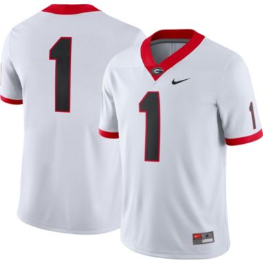 sorry, Nike Men's Georgia Bulldogs #1 Dri-FIT Game Football White Jersey is currently out of stock