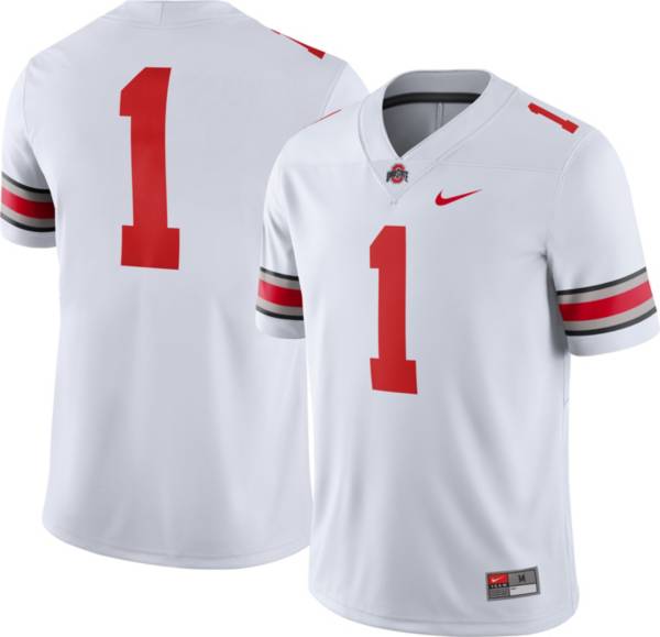 Nike Men's Ohio State Buckeyes #1 Dri-FIT Game Football White Jersey product image