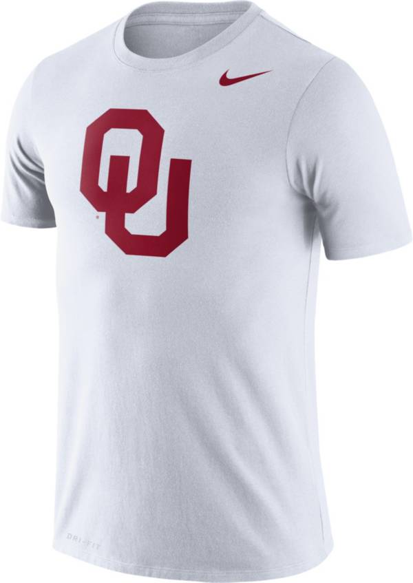 Nike Men's Oklahoma Sooners Logo Dry Legend White T-Shirt
