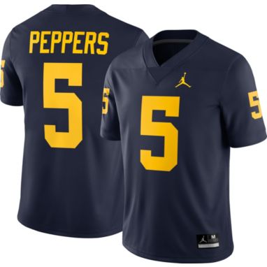 sorry, Jordan Men's Jabrill Peppers Michigan Wolverines #5 Blue Dri-FIT Game Football Jersey is currently out of stock