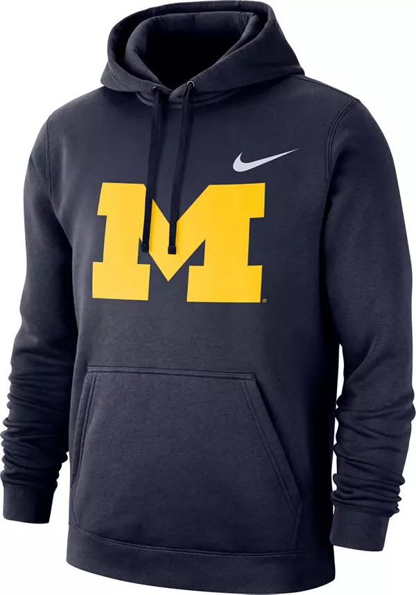 Dick's Sporting Goods Columbia Men's Michigan Wolverines Blue Fish Flag  Pull Over Hoodie