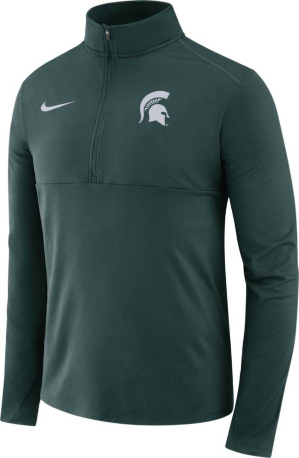 Nike Men S Michigan State Spartans Green Long Sleeve Core Half Zip Pullover Shirt Dick S Sporting Goods