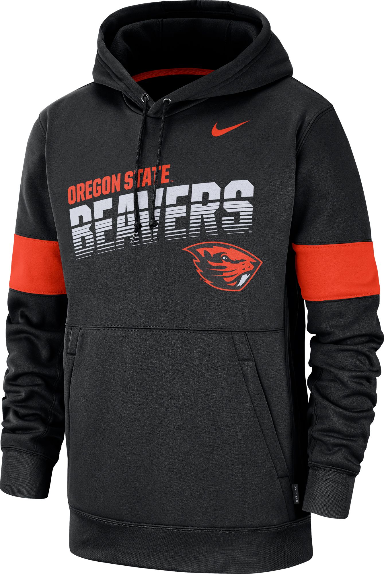 Nike Men's Oregon State Beavers Therma Football Sideline Pullover Black ...