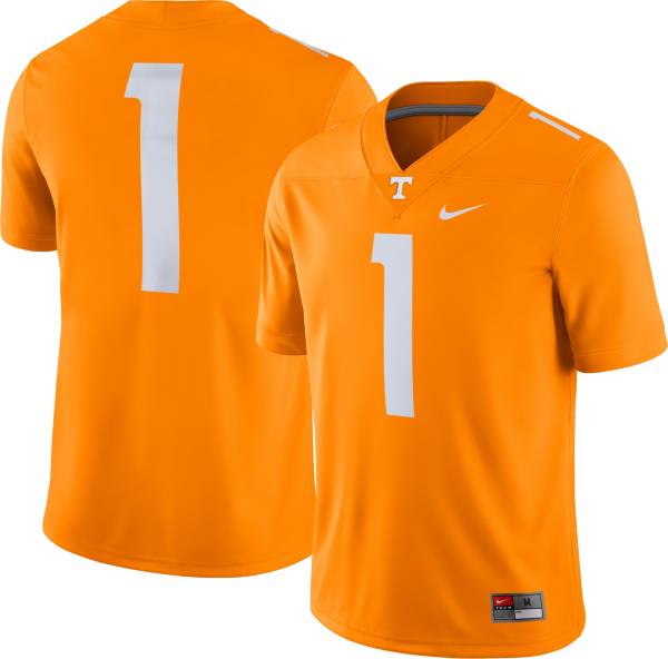 Nike Men's Tennessee Volunteers #1 Tennessee Orange Dri-FIT Game Football Jersey