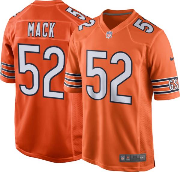 Nike Men S Chicago Bears Khalil Mack 52 Orange Game Jersey Dick S Sporting Goods