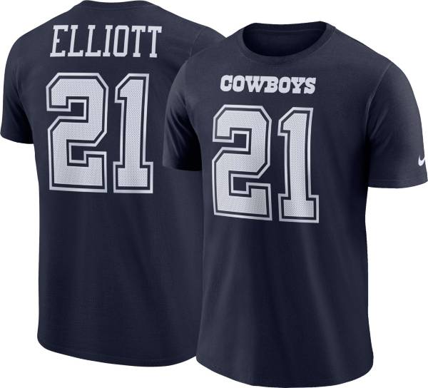 Men's Ezekiel Elliott Navy Dallas Cowboys Big & Tall Player Name & Number T- Shirt