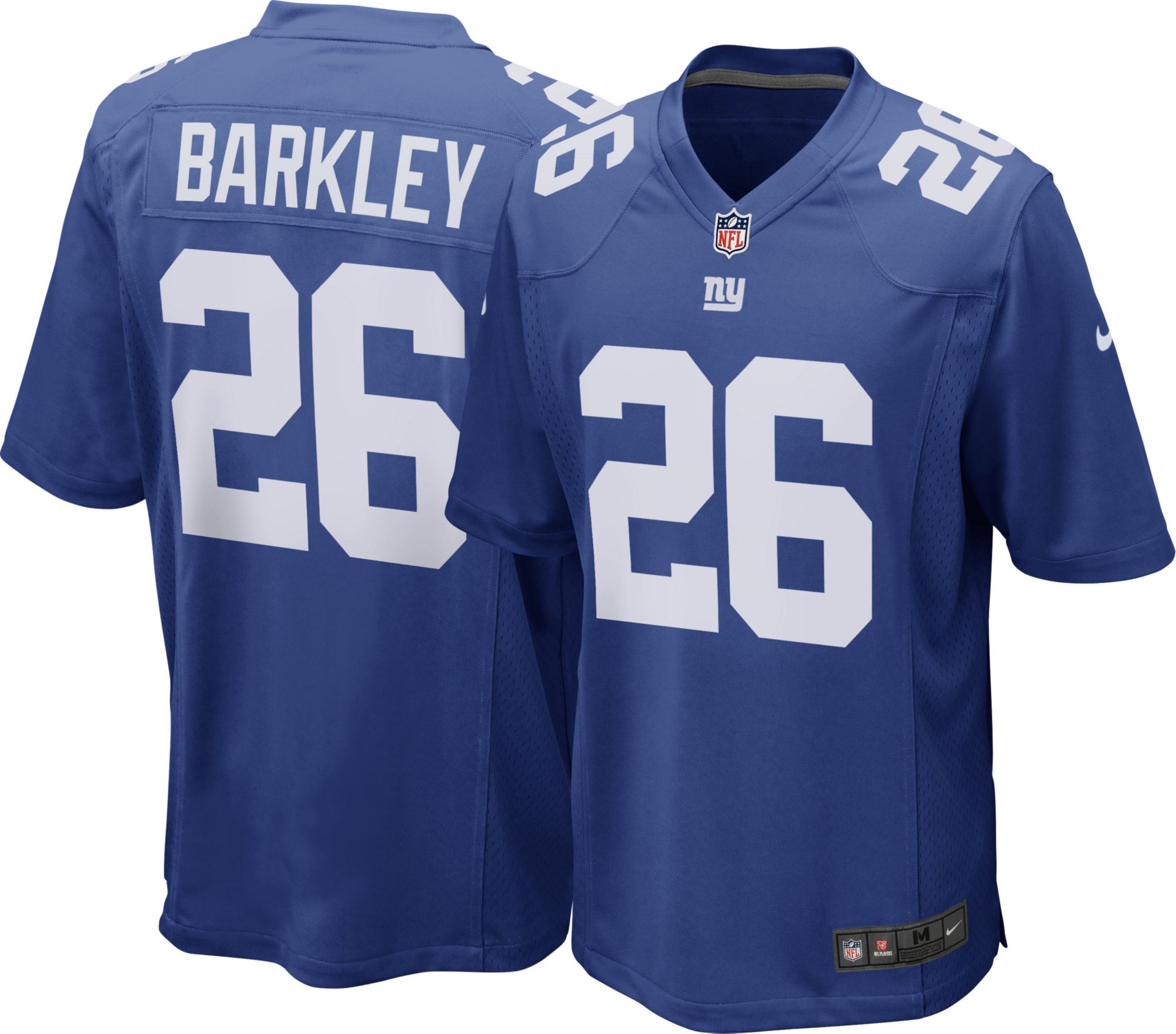 2018 NEW YORK GIANTS BARKLEY #26 NIKE GAME JERSEY (HOME) WOMENS (L