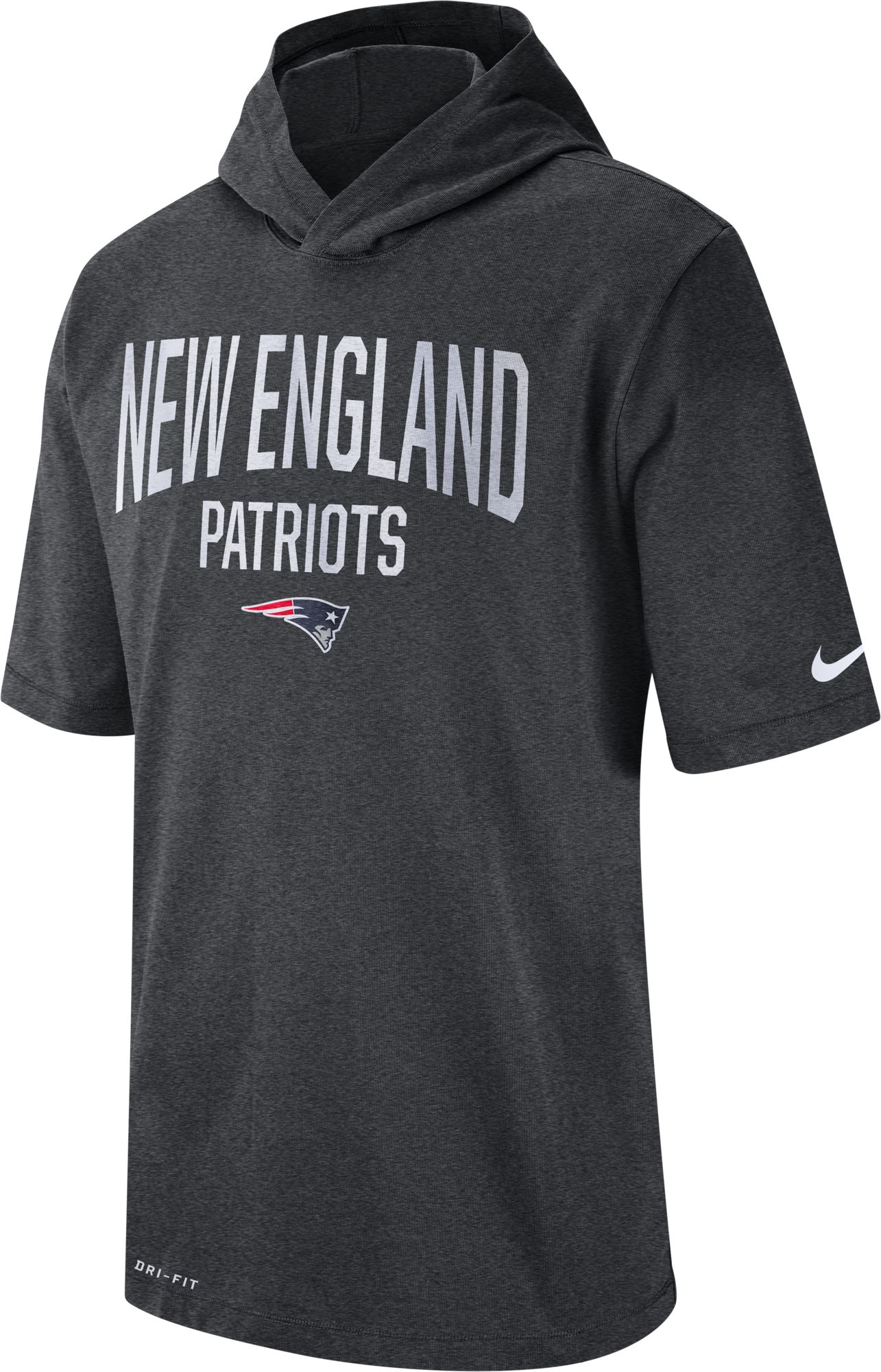 nike patriots short sleeve hoodie