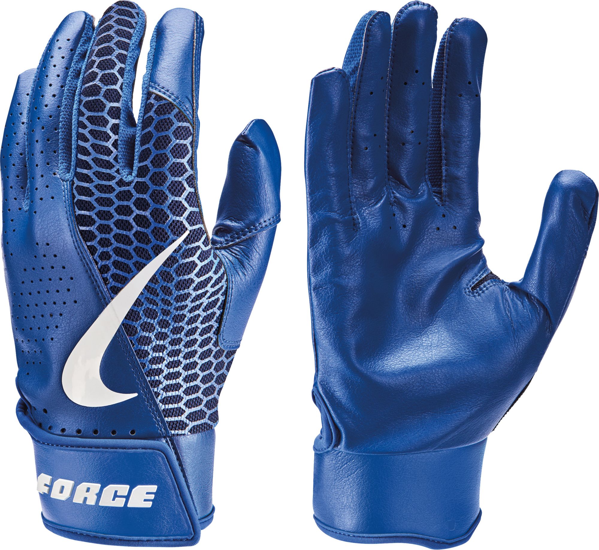 blue nike batting gloves