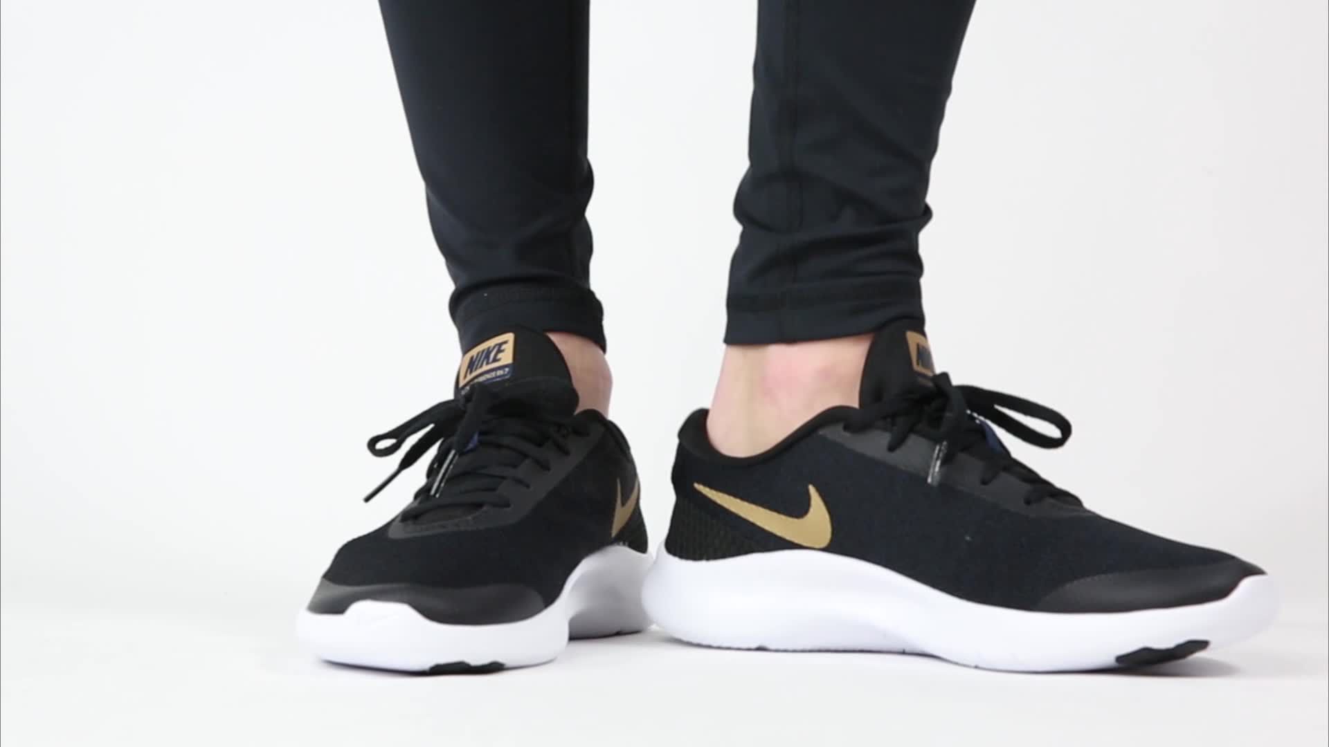 nike flex experience rn 7 black and gold