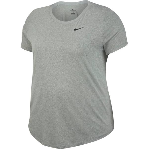 Nike Womens DRI-FIT Legend Crew Tee - DK GREY HEATHER/BLACK, Sportsmart