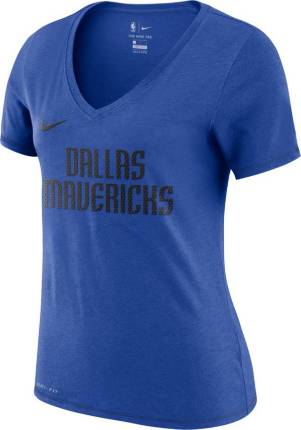 Nike Women's Dallas Mavericks Dri-FIT V-Neck T-Shirt