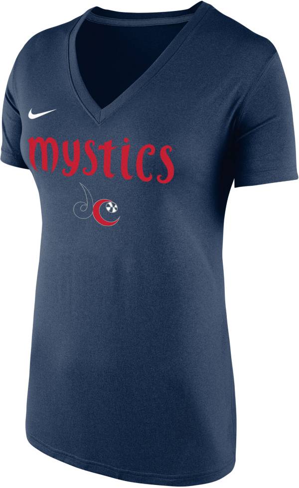 Nike Women's Washington Mystics Dri-FIT Navy V-Neck T-Shirt