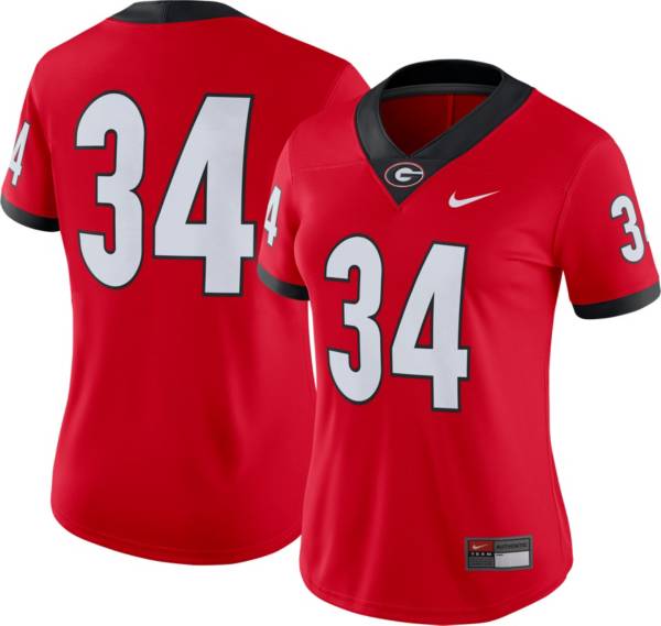 Nike Women's Georgia Bulldogs #34 Red Dri-FIT Game Football Jersey