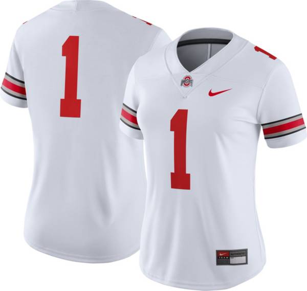 Nike Women's Ohio State Buckeyes #1 Dri-FIT Game Football White Jersey product image