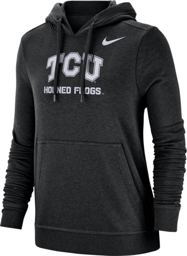 Nike Women's TCU Horned Frogs Club Fleece Pullover Black Hoodie