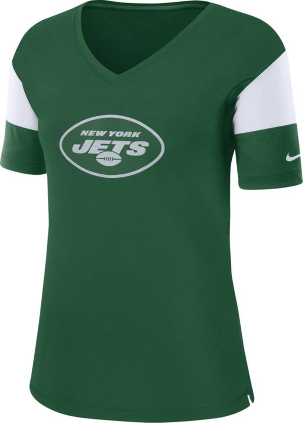 Nike Women's New York Jets Breathe Green V-Neck T-Shirt