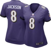 Lamar Jackson #8 Baltimore Ravens Vapor Rush Purple Stitched Jersey Pick  Size.