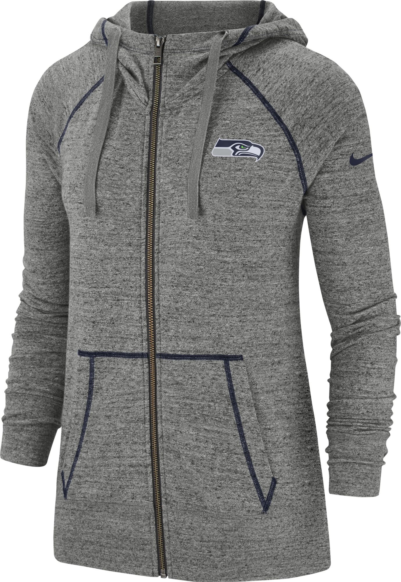 nike tribute full zip poly hoodie grey