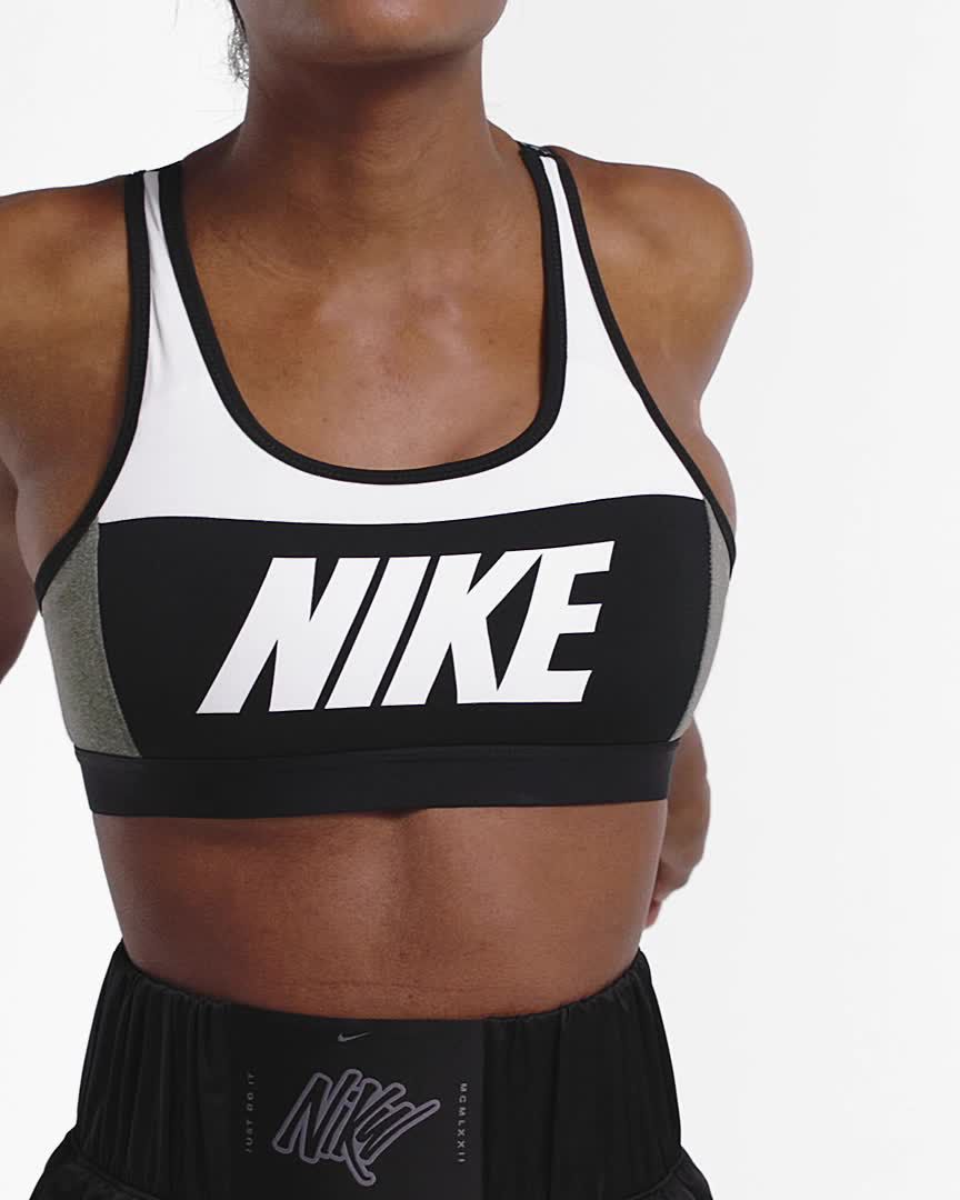 nike women's distort classic medium support sports bra