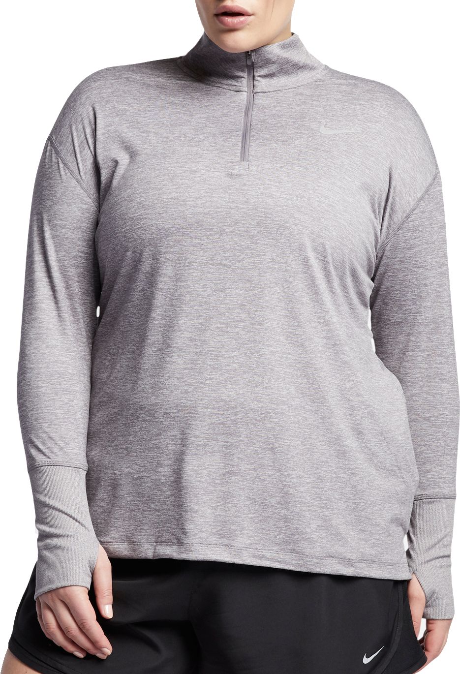 plus size half zip sweatshirt