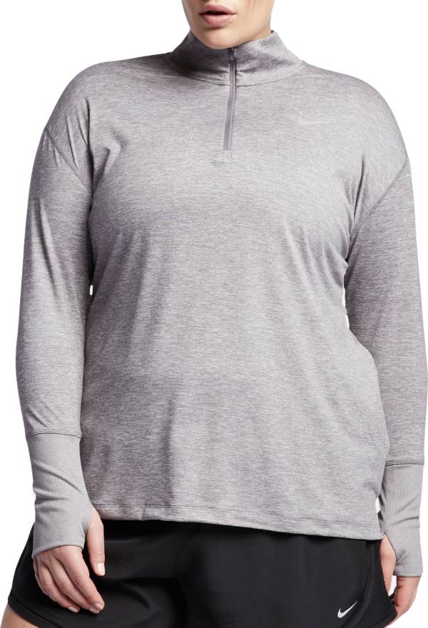Download Nike Women's Plus Size Element Half-Zip Running Shirt ...