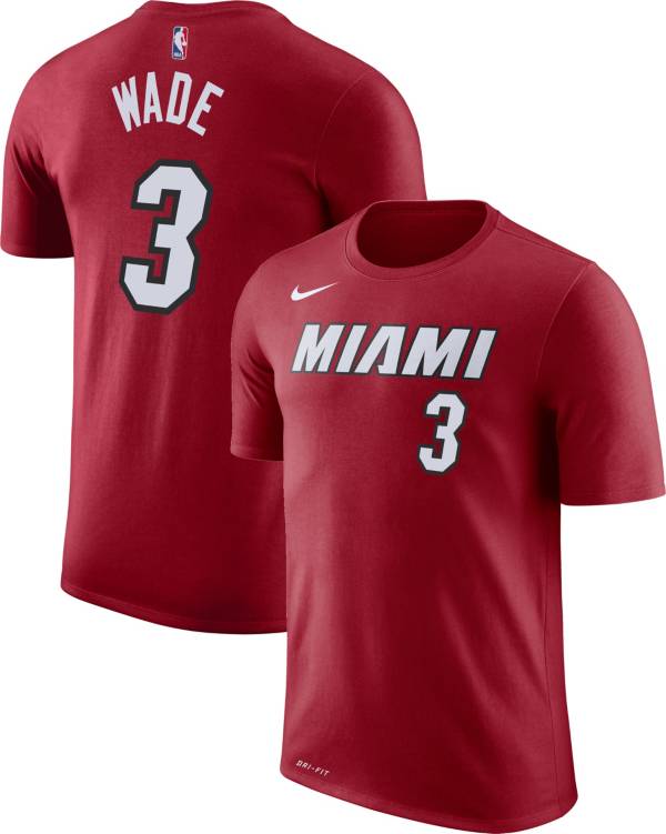 Nike Youth Miami Heat Dwyane Wade #3 Dri-FIT Statement Red T-Shirt