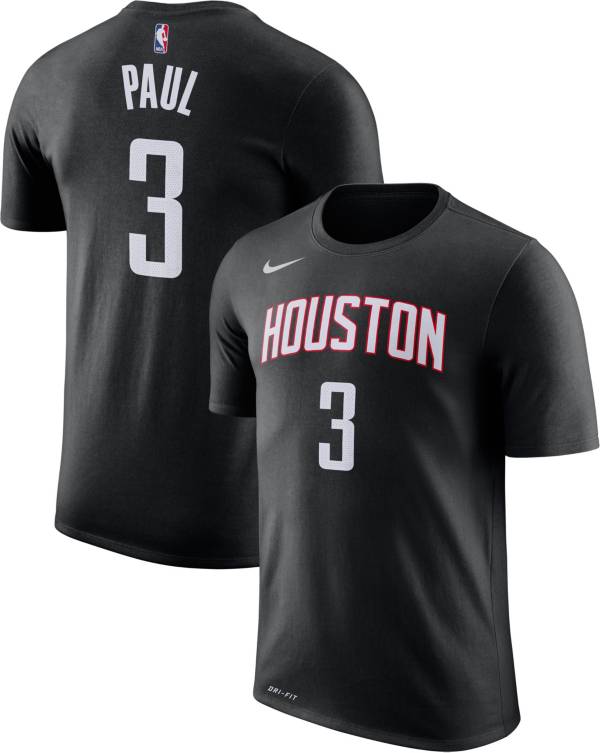 Nike Youth Houston Rockets Chris Paul #3 Dri-FIT Statement Black T ...