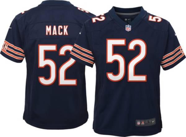 Nike Youth Chicago Bears Khalil Mack #52 Navy Game Jersey