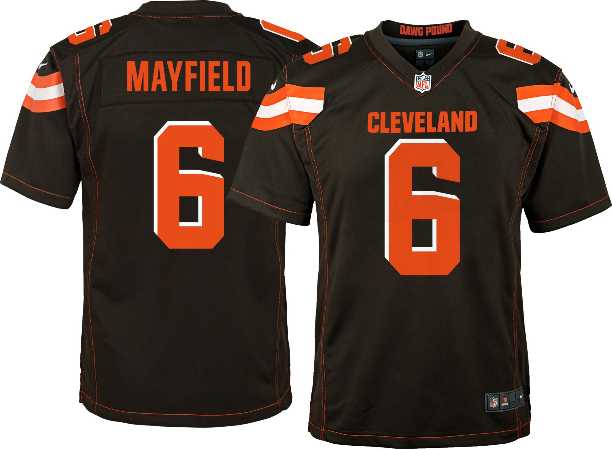 baker mayfield white youth jersey