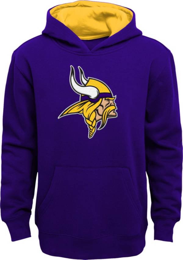 NFL Team Apparel Boys' Minnesota Vikings Prime Purple Pullover Hoodie