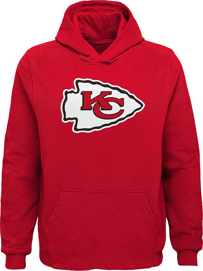 NFL Team Apparel Youth Kansas City Chiefs Logo Red Hoodie