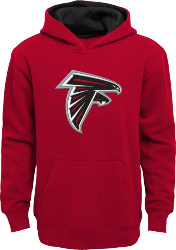 NFL Team Apparel Youth Atlanta Falcons Prime Red Pullover Hoodie