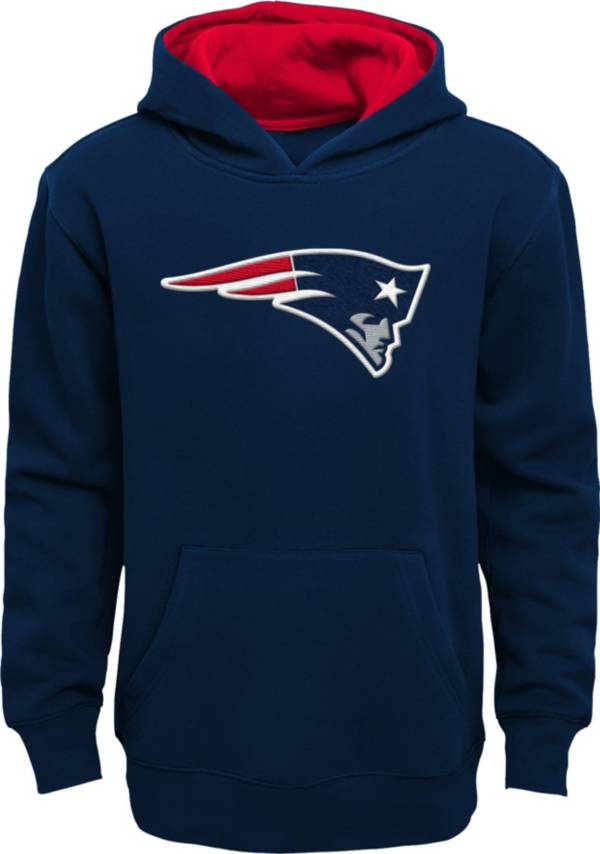 NFL Team Apparel Youth New England Patriots Prime Navy Pullover Hoodie product image
