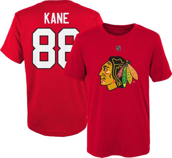 Youth Patrick Kane Red Chicago Blackhawks Player Name & Number T-Shirt
