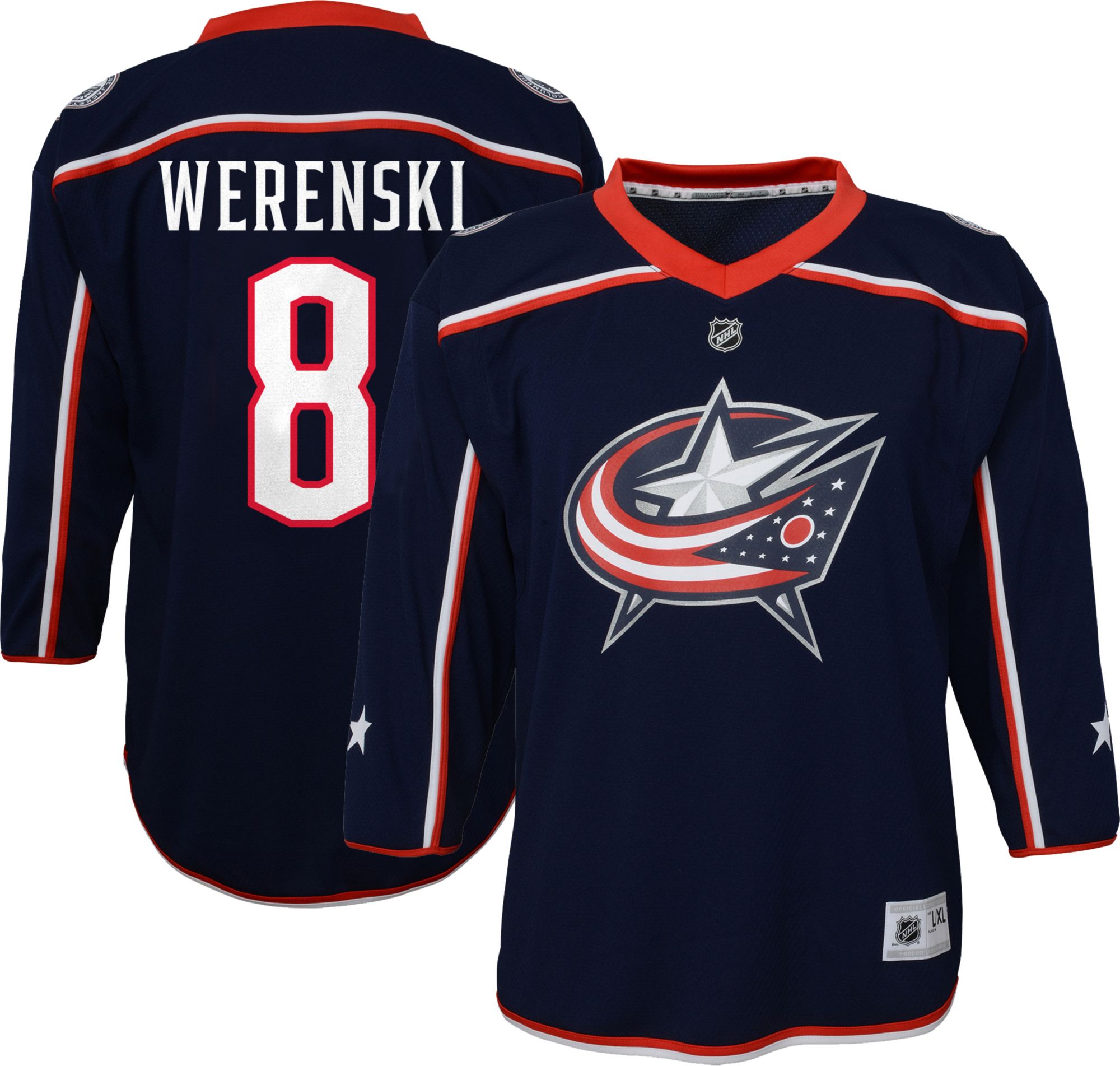 youth blue jackets jersey