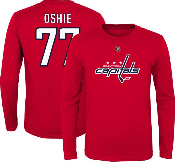 NHL Youth Washington Capitals T.J. Oshie #77 Red Long Sleeve Player Shirt