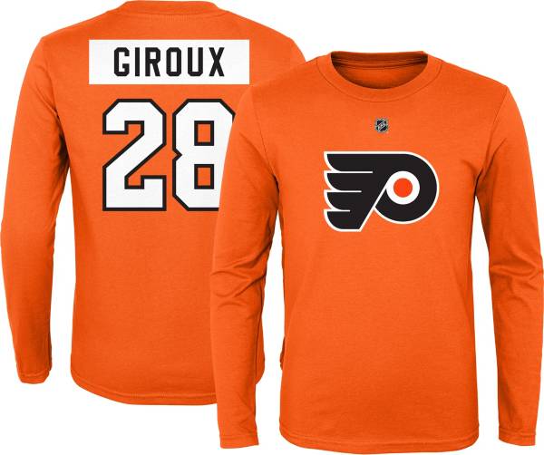 NHL Youth Philadelphia Flyers Claude Giroux #28 Orange Long Sleeve Player Shirt