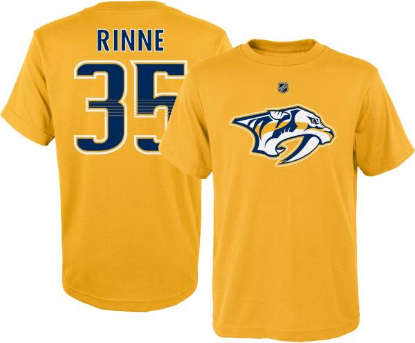 NHL Youth Nashville Predators Pekka Rinne #35 Gold T-Shirt