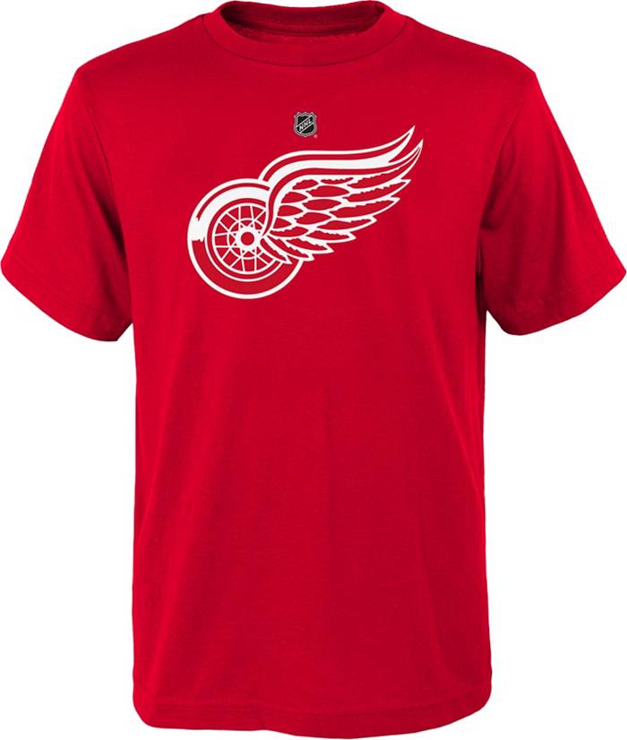 Youth Red Detroit Wings Primary Logo T-Shirt